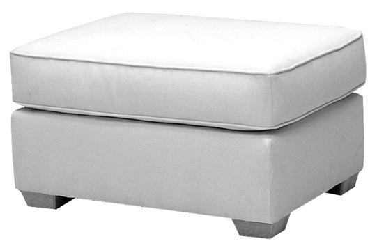 Contemporary Ottoman with Plush Cushion